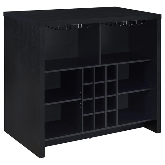 Coaster Furniture Topanga 182784 Engineered Wood Freestanding Home Bar - Black IMAGE 1