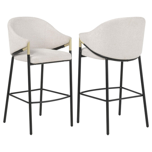 Coaster Furniture Chadwick 183437N Set of 2 Fabric Upholstered Bar Chair - Beige IMAGE 1