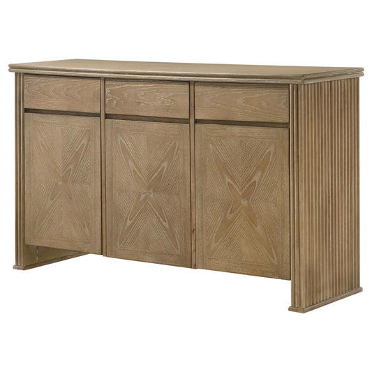 Coaster Furniture Adina 193615 3-door 59-inch Sideboard Server - Distressed Light Brown IMAGE 1