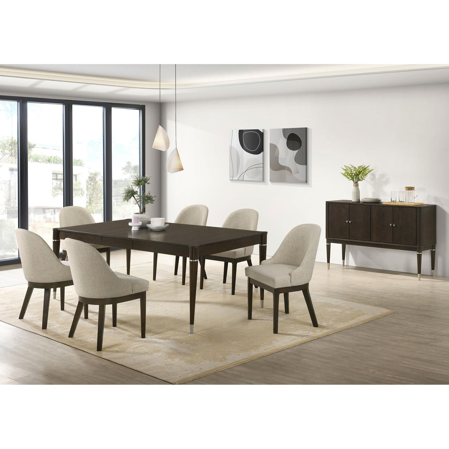 Coaster Furniture Reseda 193675 4-door Dining Sideboard Server with Shelves - Ash Brown IMAGE 14