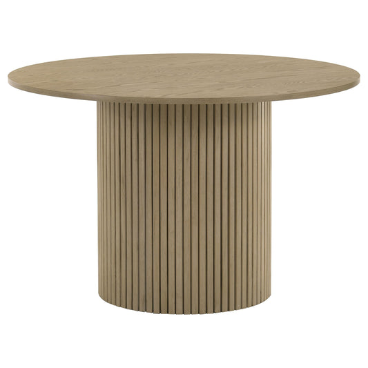 Coaster Furniture Hamlyn 193930NAT 47-inch Round Wood Dining Room Table - Natural Oak IMAGE 1