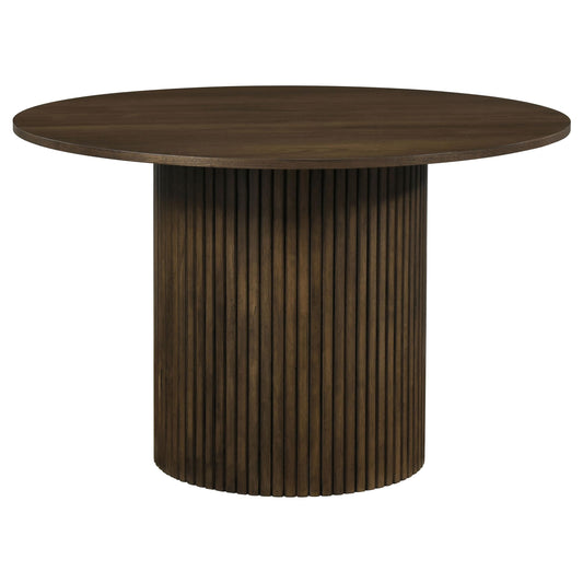 Coaster Furniture Hamlyn 193930WAL 47-inch Round Wood Dining Room Table - Walnut IMAGE 1
