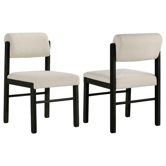 Coaster Furniture Kehoe 193932BLK Set of 2 Upholstered Dining Side Chair - Cream/Black IMAGE 1