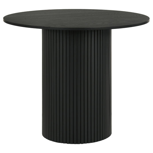 Coaster Furniture Hamlyn 193938BLK 43-inch Round Wood Counter Height Dining Table - Black IMAGE 1
