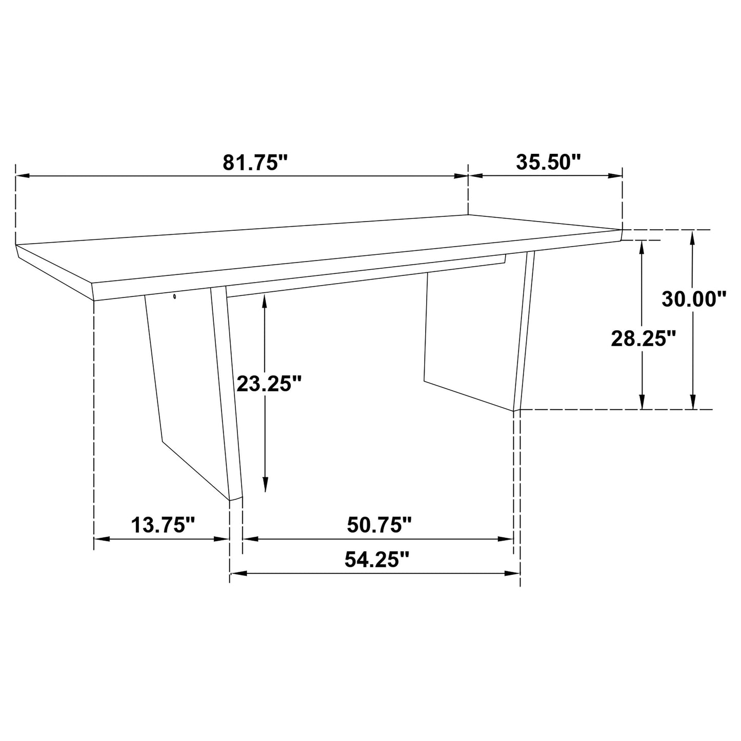 Coaster Furniture Decker 193951BLK 82-inch Rectangular Wood Dining Table - Black IMAGE 9