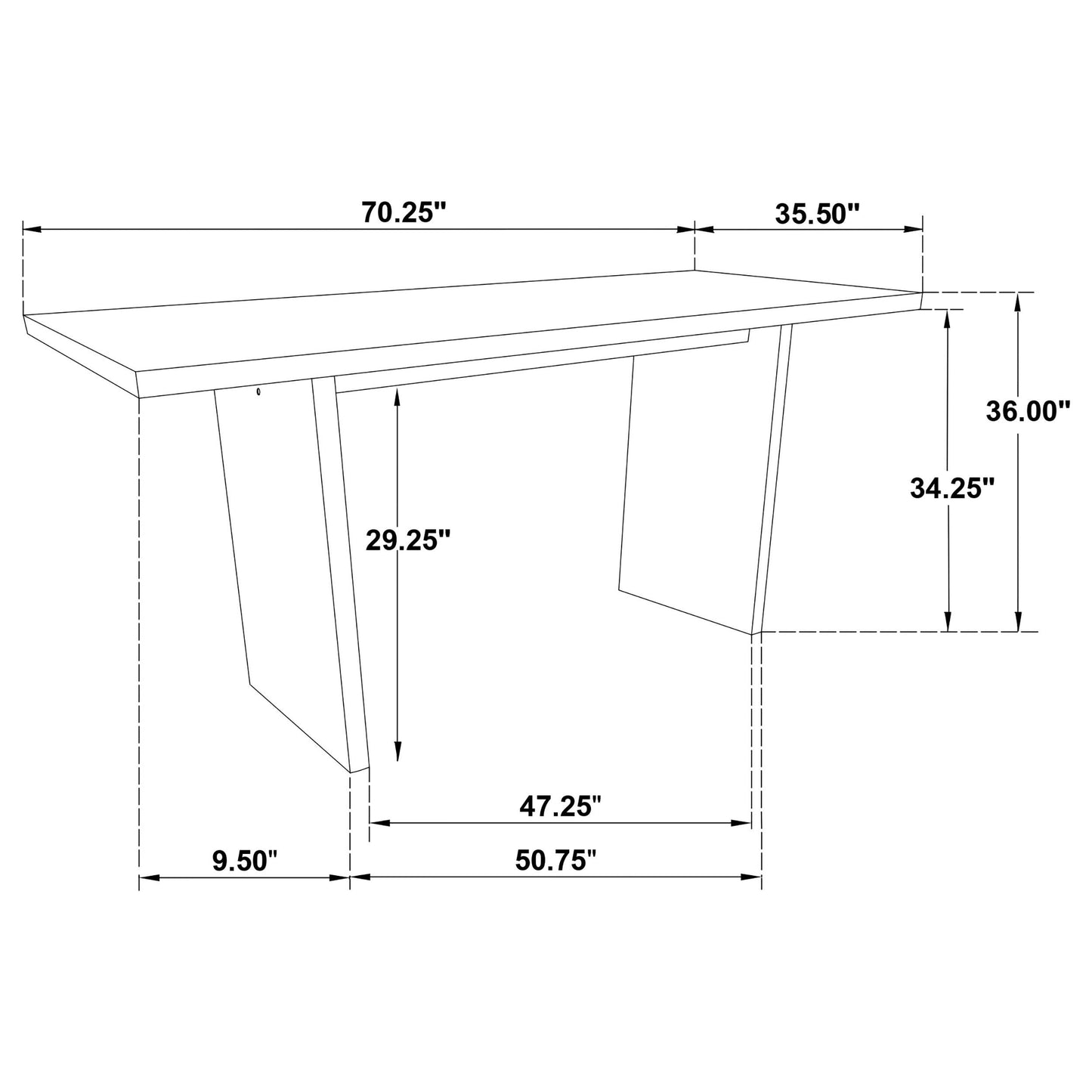 Coaster Furniture Decker 193958WAL 70-inch Rectangular Wood Counter Height Dining Table - Dark Walnut IMAGE 9