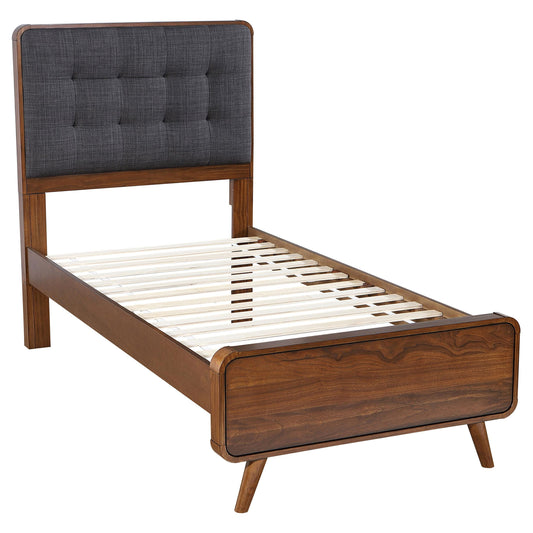 Coaster Furniture Robyn 205131T Wood Twin Platform Bed - Dark Walnut IMAGE 1