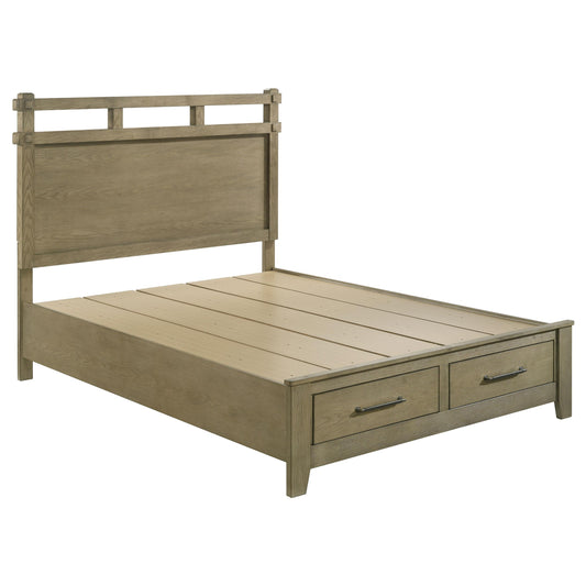 Coaster Furniture Hazlewood 207530Q 59-inch Queen Panel Storage Bed - Vineyard Oak IMAGE 1