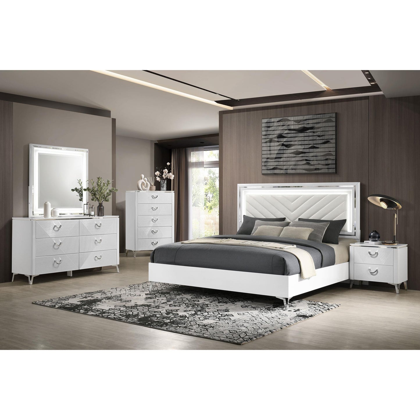 Coaster Furniture Cassia 215792 2-drawer Nightstand Bedside Table - White High Gloss IMAGE 14