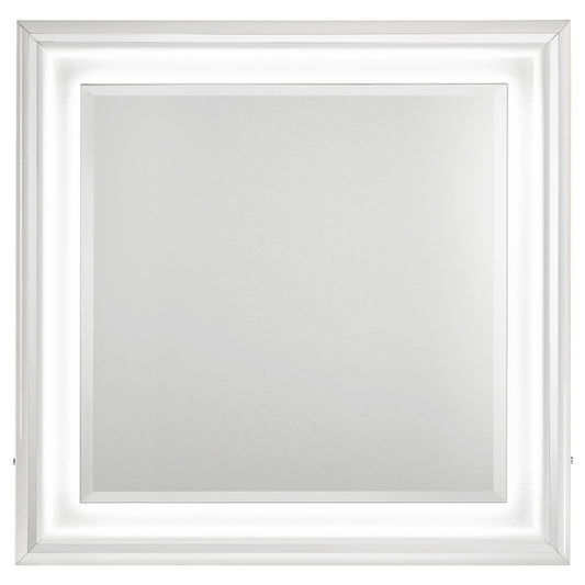 Coaster Furniture Cassia 215794 Dresser Mirror - White High Gloss IMAGE 1