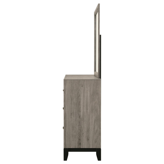 Coaster Furniture Valen 215913M 6-drawer Bedroom Dresser and Mirror - Light Taupe IMAGE 1