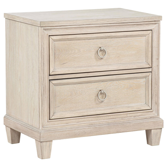 Coaster Furniture Pembroke 215922 2-drawer Nightstand Bedside Table - Washed Oak IMAGE 1