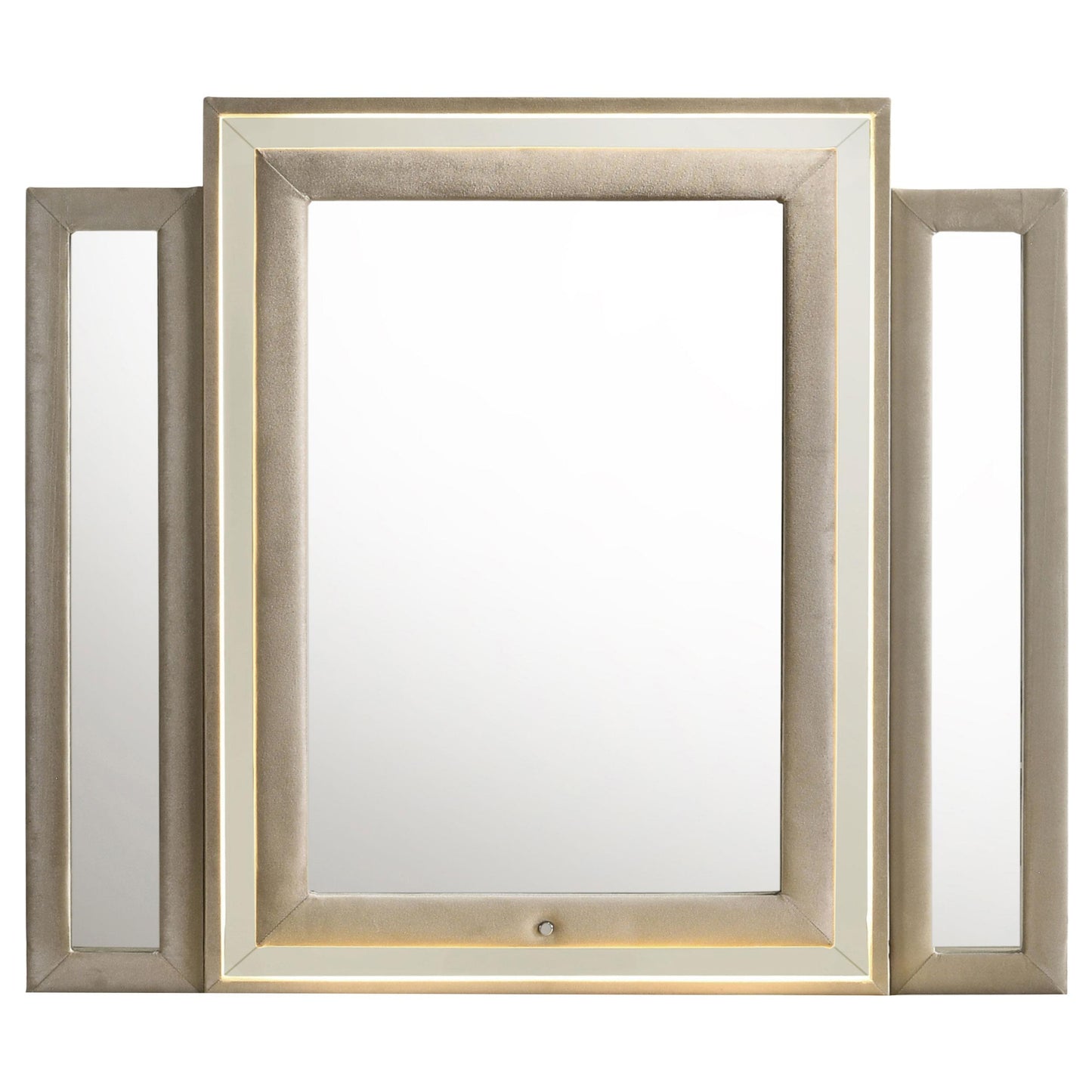 Coaster Furniture Lorient 222664 LED Dresser Mirror - Ivory/Camel IMAGE 11