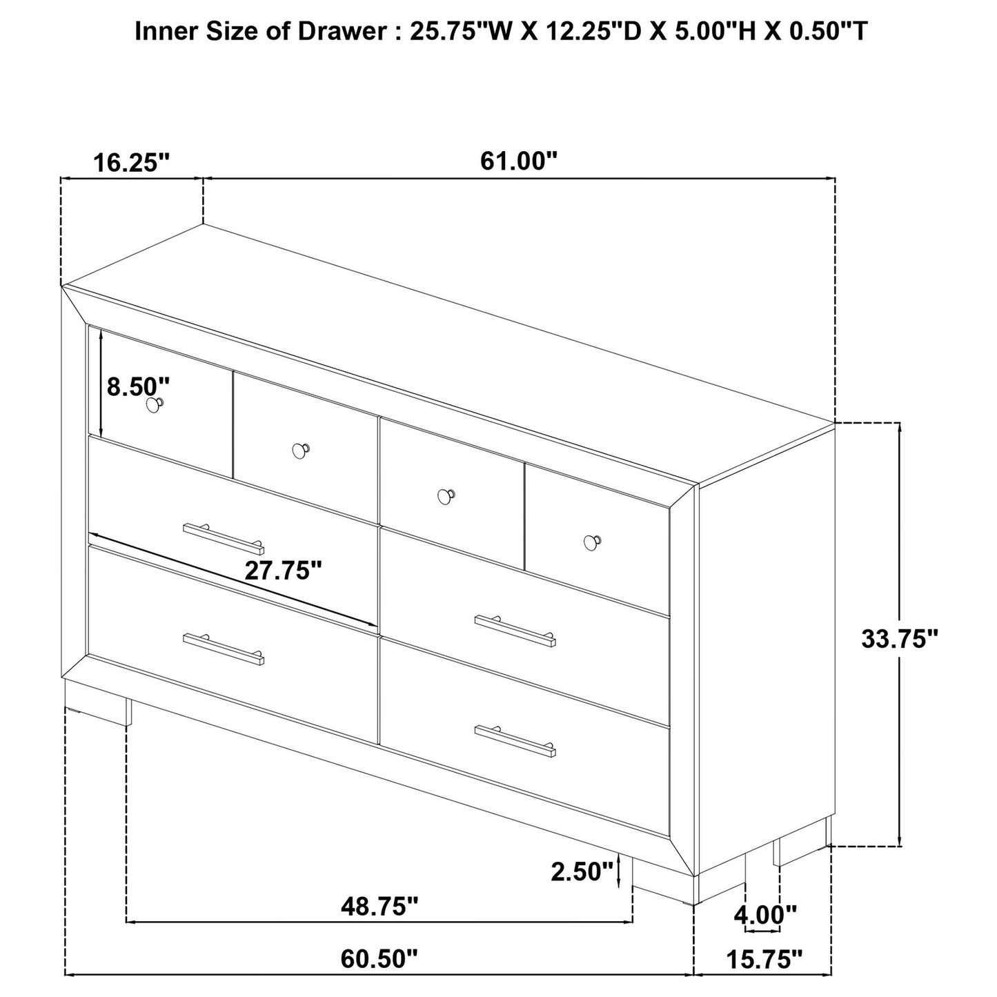 Coaster Furniture Arielle 223113 6-drawer Bedroom Dresser Cabinet - Light Oak IMAGE 12