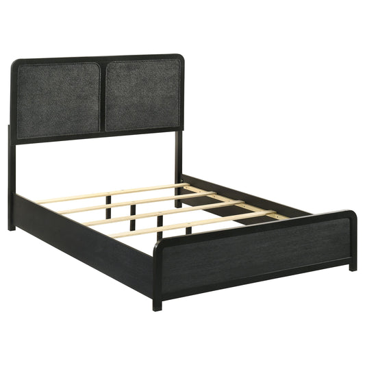 Coaster Furniture Cavelle 223661F 51-inch Upholstered Full Panel Bed - Black IMAGE 1