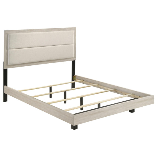 Coaster Furniture Trenton 225061Q 54-inch Wood Queen Panel Bed - Rustic Cream IMAGE 1