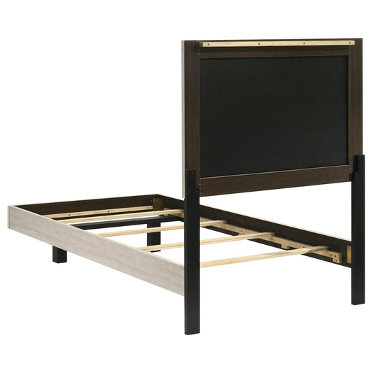 Coaster Furniture Trenton 225061T 54-inch Wood Twin Panel Bed - Rustic Cream IMAGE 1