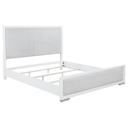 Coaster Furniture Gracemont 225071KE 57-inch Eastern King Panel Bed - Grey/White IMAGE 1