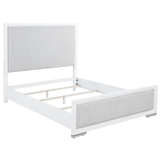 Coaster Furniture Gracemont 225071Q 57-inch Queen Panel Bed - Grey/White IMAGE 1