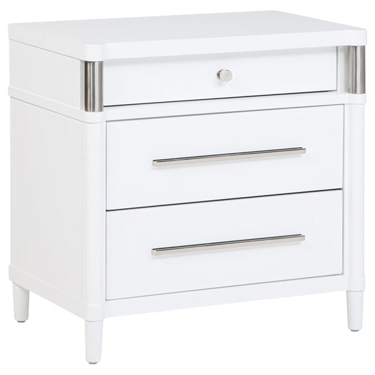 Coaster Furniture Gracemont 225072 3-drawer Bedroom Nightstand Bedside Table - White IMAGE 1