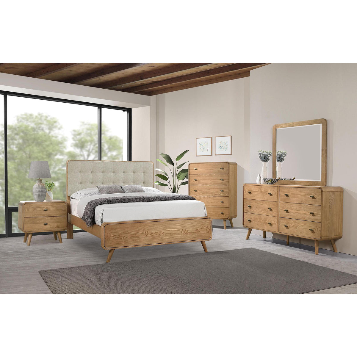 Coaster Furniture Robyn 225093M 6-drawer Bedroom Dresser and Mirror - Light Ash IMAGE 14