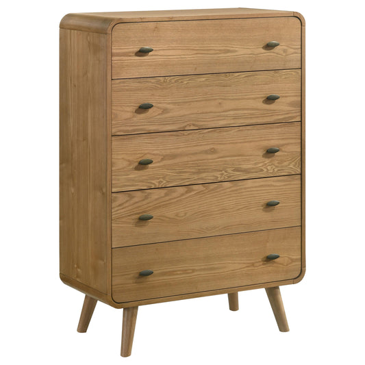Coaster Furniture Robyn 225095 5-drawer Bedroom Chest - Light Ash IMAGE 1