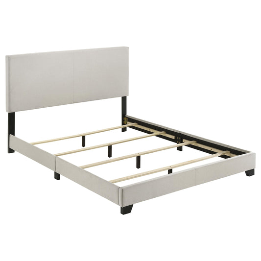 Coaster Furniture Dorian 300852Q Fabric Upholstered Queen Panel Bed - Cream IMAGE 1