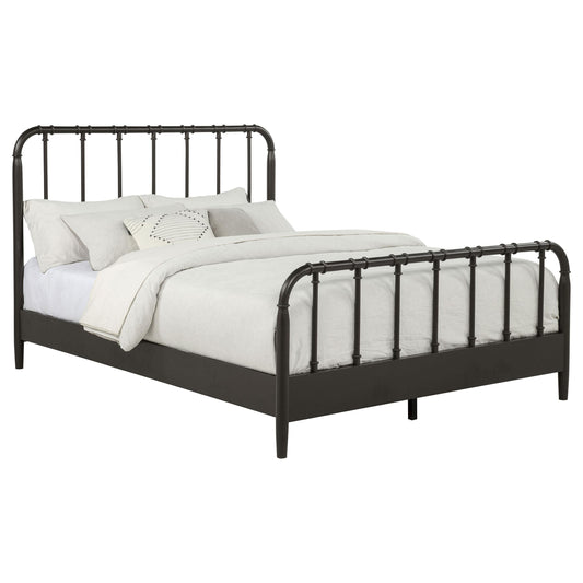 Coaster Furniture Rocco 310035Q All Wood Water Pipe Open Frame Queen Bed - Dark Bronze IMAGE 1