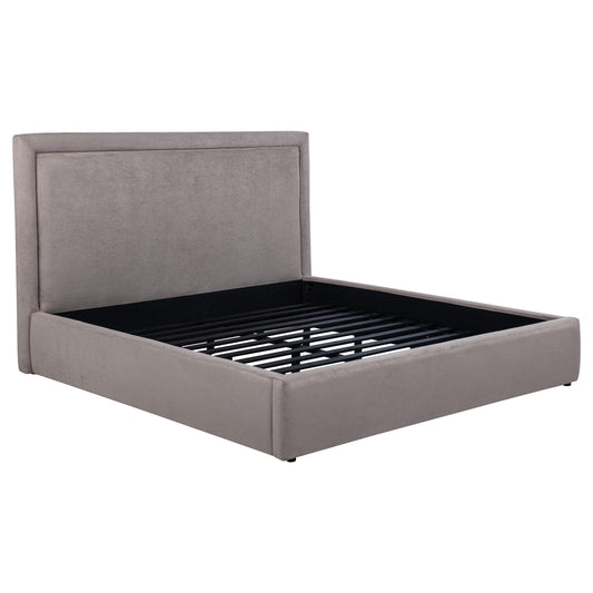 Coaster Furniture Lawson 315835MKE 54-inch Upholstered Eastern King Platform Bed - Mushroom IMAGE 1