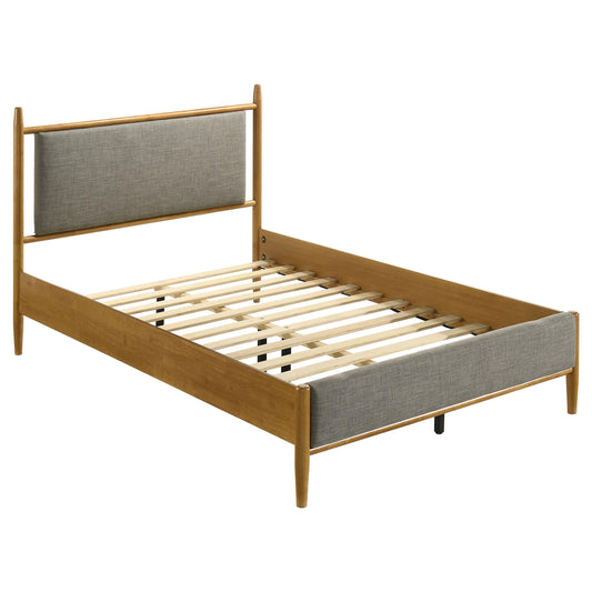 Coaster Furniture Mason 315914F 46-inch Full Panel Platform Bed - Grey/Light Brown IMAGE 1