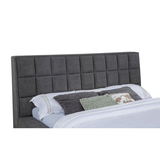 Coaster Furniture Dreux 315948GRYKE Upholstered Eastern King Panel Platform Bed - Grey IMAGE 1
