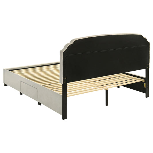 Coaster Furniture Marianna 316011KE 4-drawer Upholstered Eastern King Storage Bed - Cream IMAGE 1