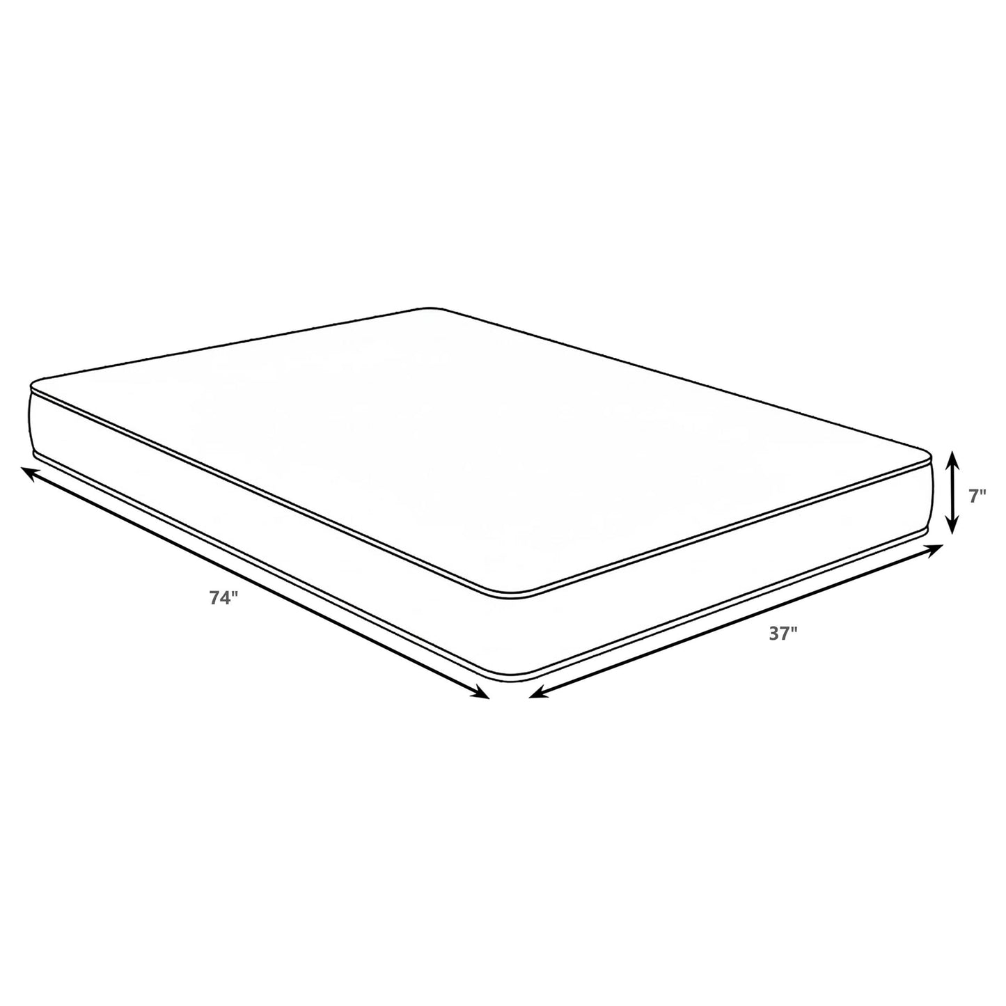 Coaster Furniture Quimby 350155T 7-inch Twin Innerspring Quilted Foam Mattress IMAGE 2