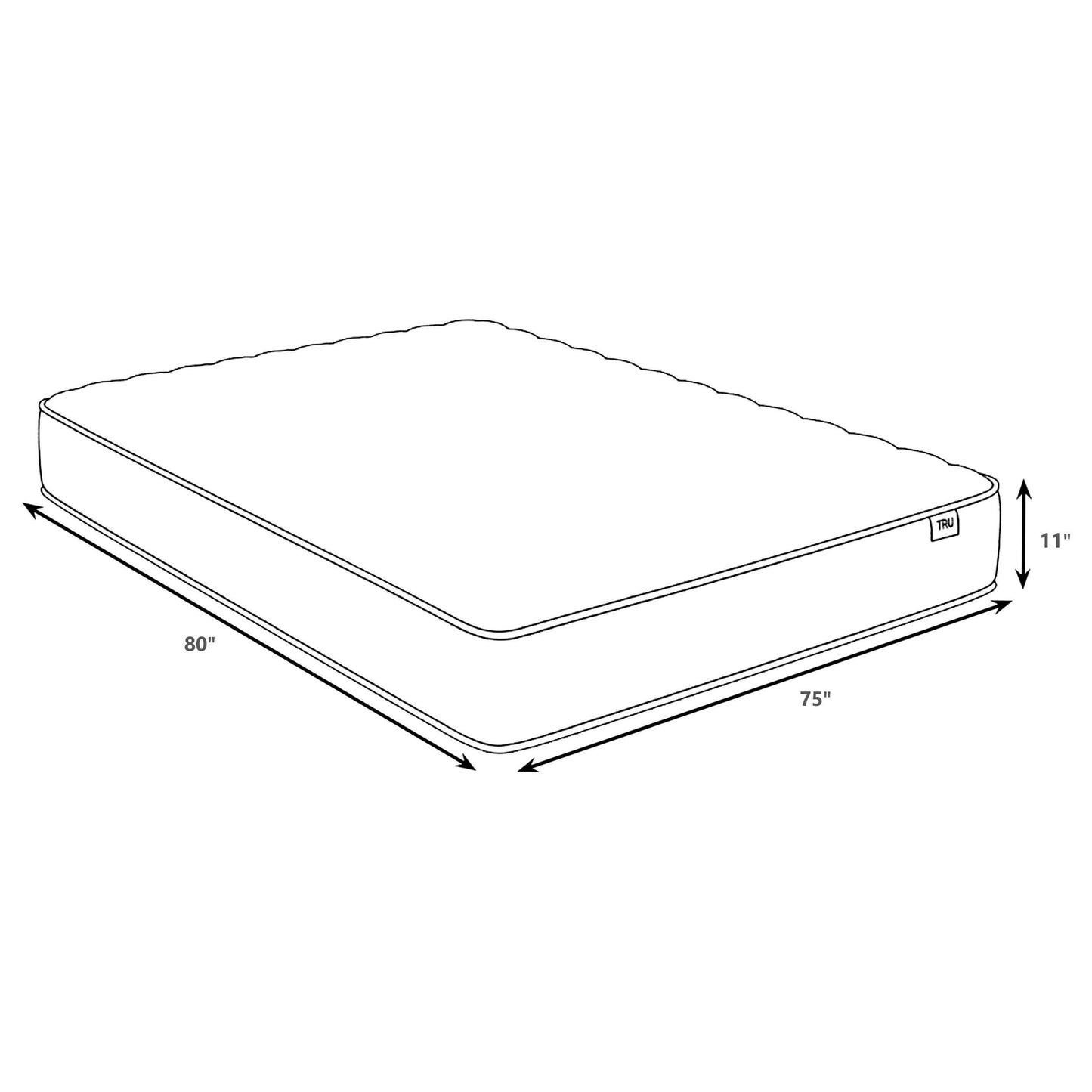 Coaster Furniture Hayes 350170KE Eastern King Firm Tight Top Hybrid Mattress - White IMAGE 5