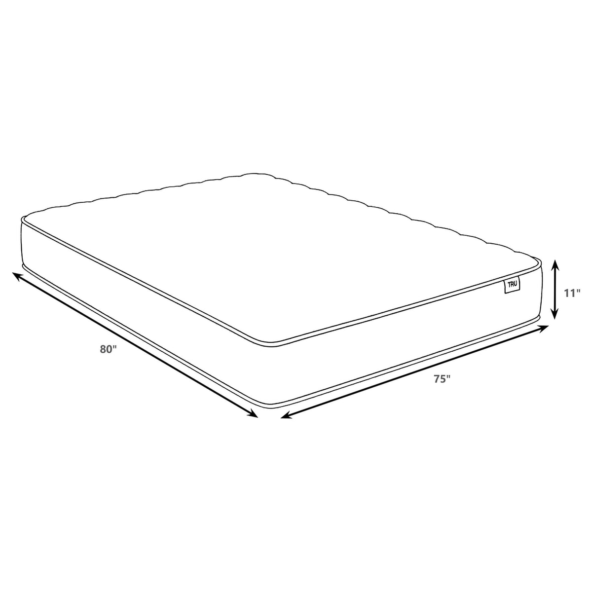Coaster Furniture Hayes 350170KE Eastern King Firm Tight Top Hybrid Mattress - White IMAGE 5