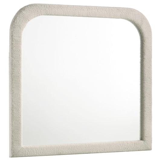 Coaster Furniture Sonya 360114 Upholstered Bedroom Dresser Mirror - Ivory IMAGE 1
