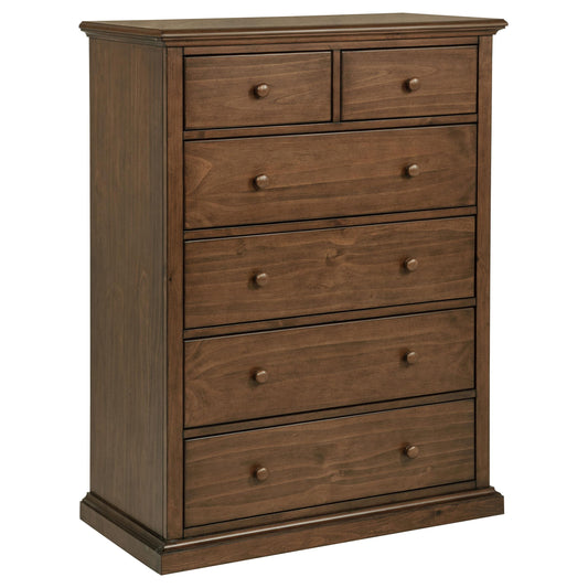 Coaster Furniture Sumerlin 460595WAL 6-drawer Bedroom Chest - Medium Brown IMAGE 1