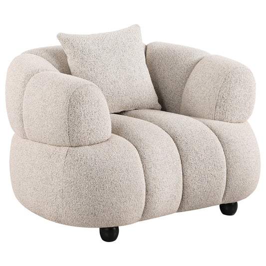 Coaster Furniture Whitney 503723 Contemporary Channel Tufted Woven Fabric Upholstered Accent Chair IMAGE 1