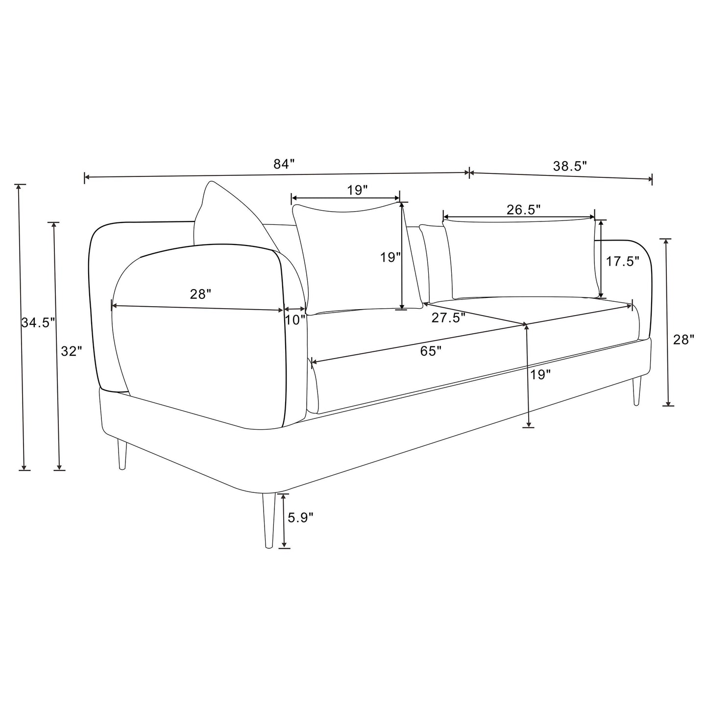 Coaster Furniture Jade 509411 Chenille Upholstered Sculpted Track Arm Sofa - Latte IMAGE 15
