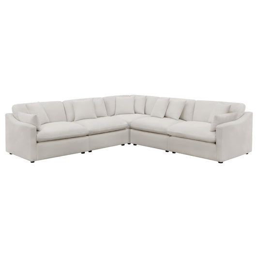Coaster Furniture Hobson 551451-SETA 5-piece Upholstered Modular Sectional Sofa - Ivory IMAGE 1