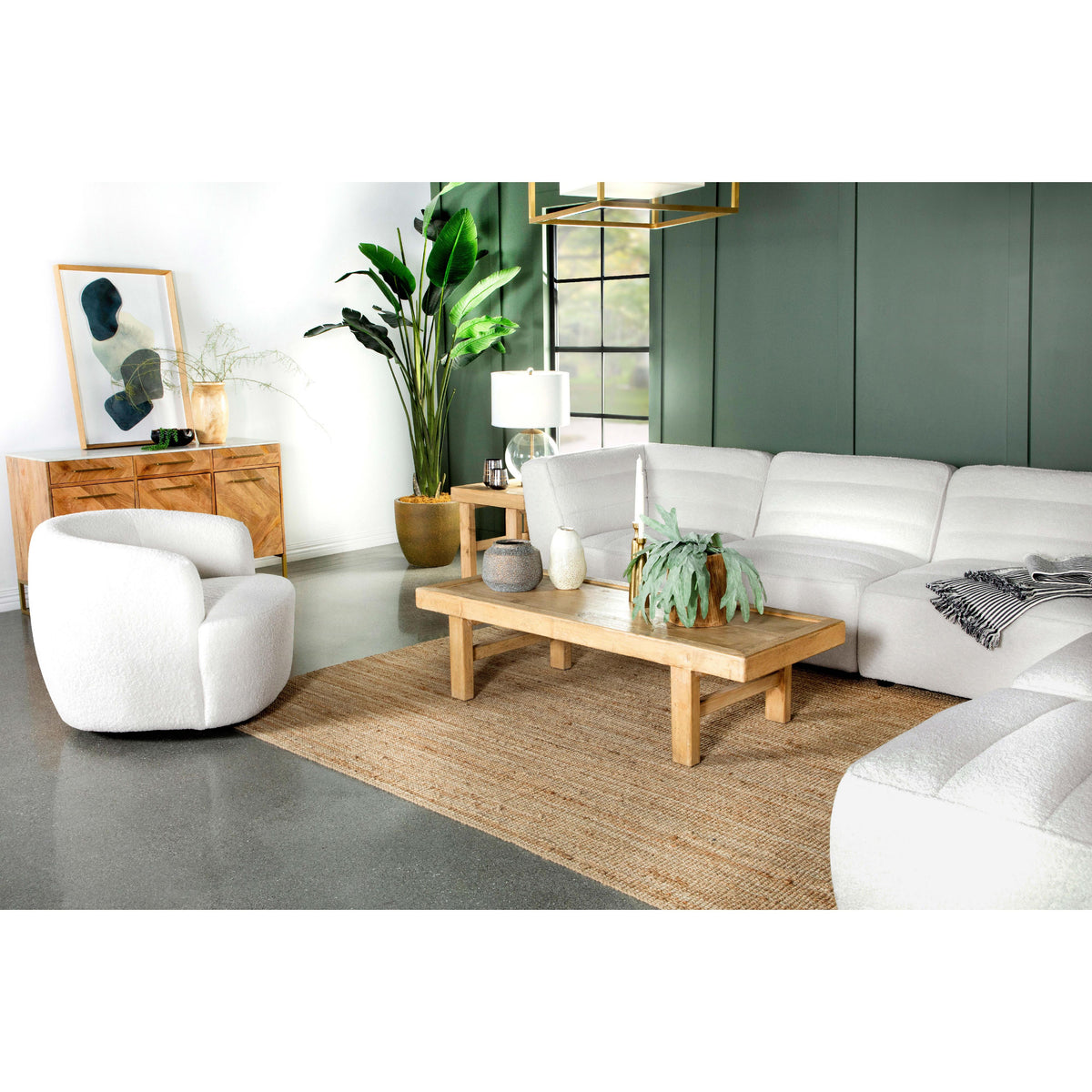 Coaster Furniture Sunny 551621 Upholstered Armless Chair - Natural IMAGE 14