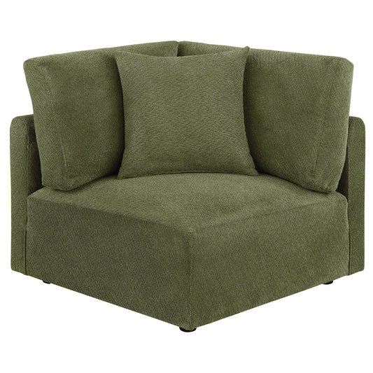 Coaster Furniture Elysia 551896 Chenille Upholstered Modular Corner Chair - Green IMAGE 1