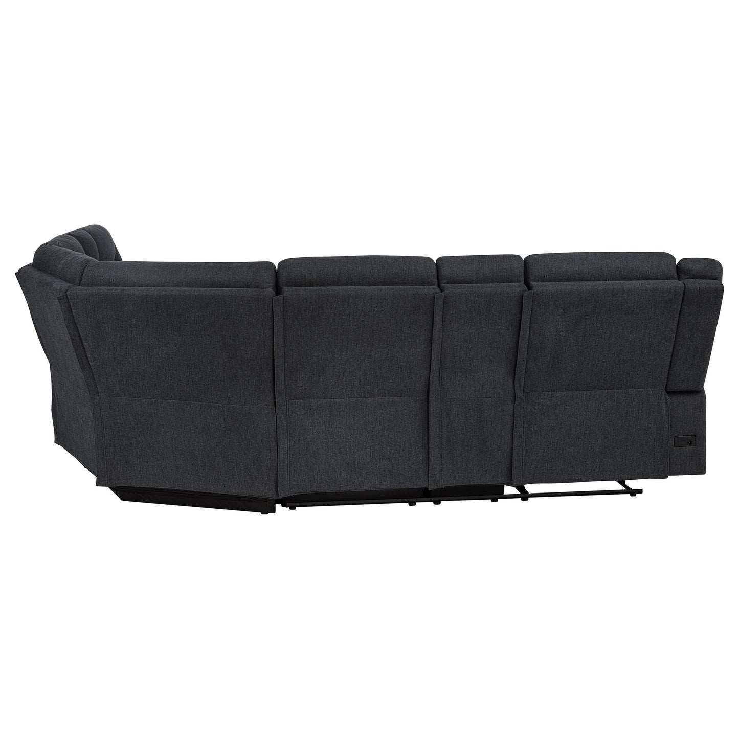 Coaster Furniture Hagen 600500P Upholstered Power Reclining Sectional Sofa - Steel Grey IMAGE 14