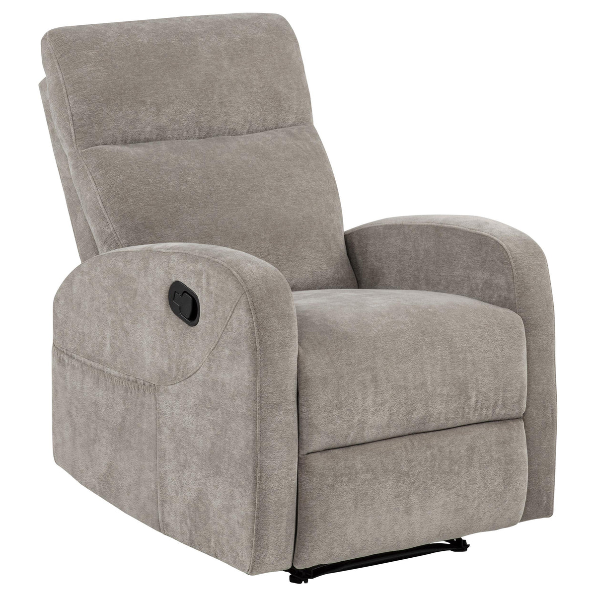 Coaster Furniture Hamilton 603373 Chenille Upholstered Manual Glider Recliner - Sand IMAGE 12