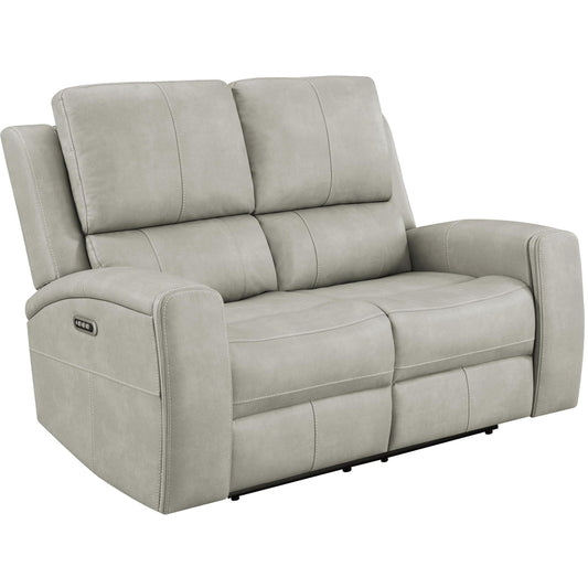 Coaster Furniture Brickston 603435PPP Triple Power Reclining Loveseat - Grey IMAGE 1
