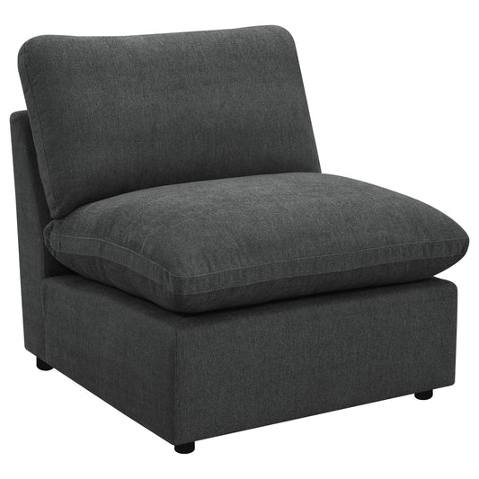 Coaster Furniture Collins 609530AC Modular Armless Chair - Dark Grey IMAGE 1