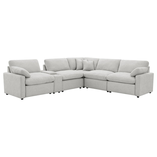 Coaster Furniture Collins 609560P-SET 6-piece Modular Power Reclining Sectional - Grey IMAGE 1