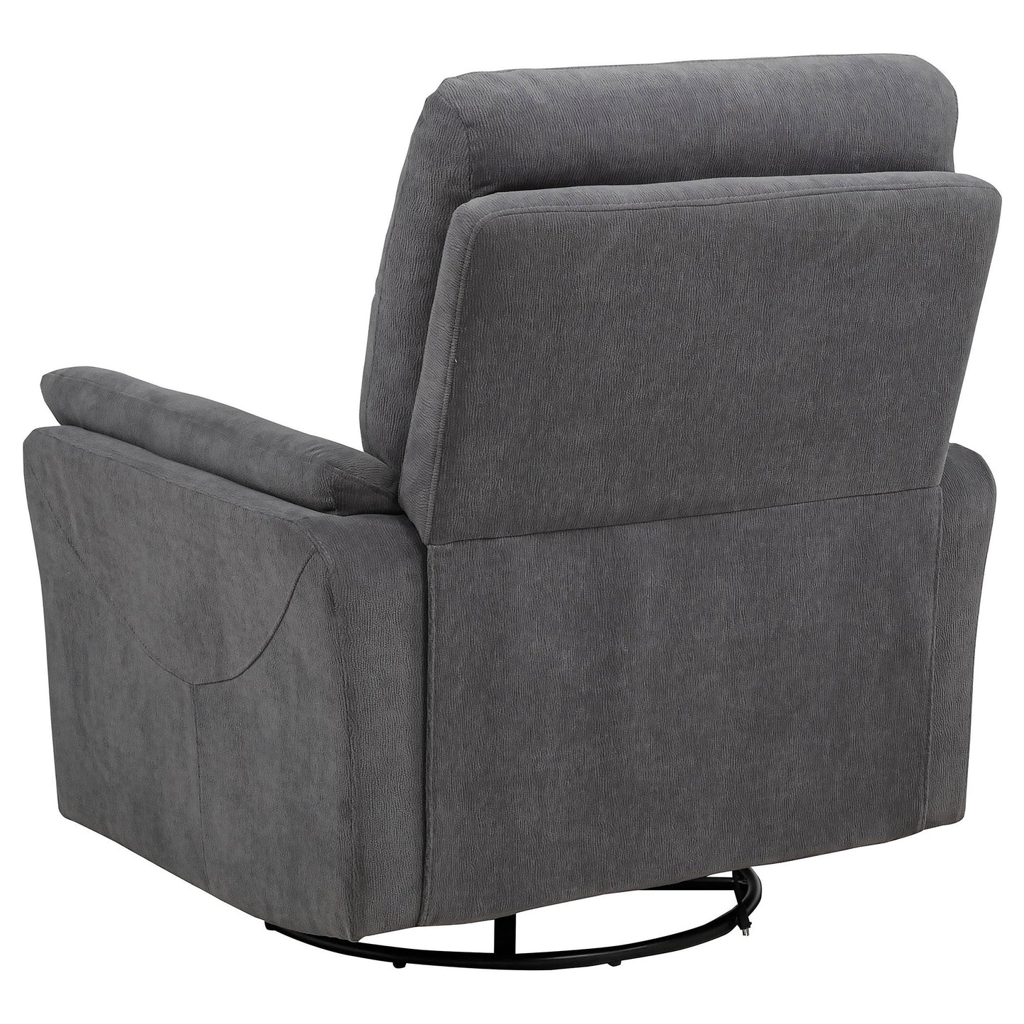 Coaster Furniture Adler 610443P Upholstered Power Swivel Glider Recliner - Charcoal Grey IMAGE 11