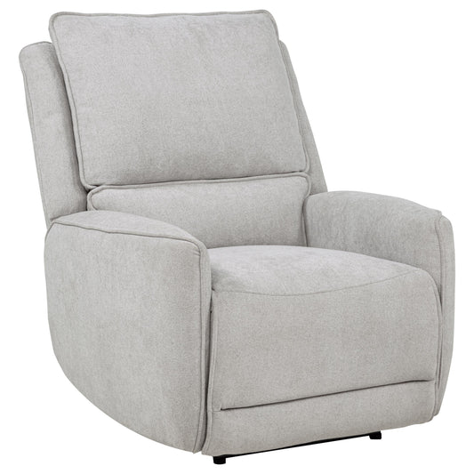 Coaster Furniture Sylmar 610523P Chenille Upholstered Power Recliner - Dove Grey IMAGE 1