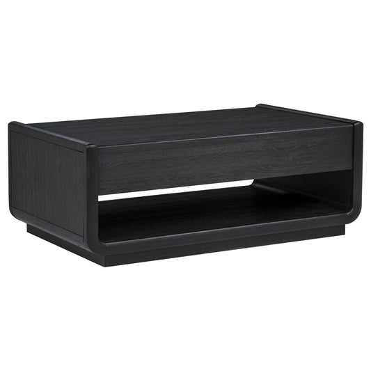 Coaster Furniture Leandro 704638-S2 2-piece Wood Coffee and End Table Set - Burnished Black IMAGE 1